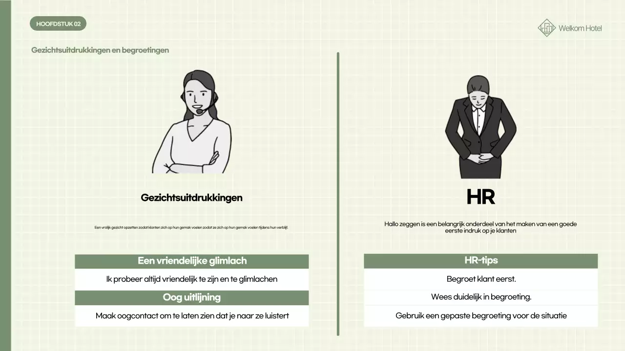 Training voor personeel over nette kaki dresscode