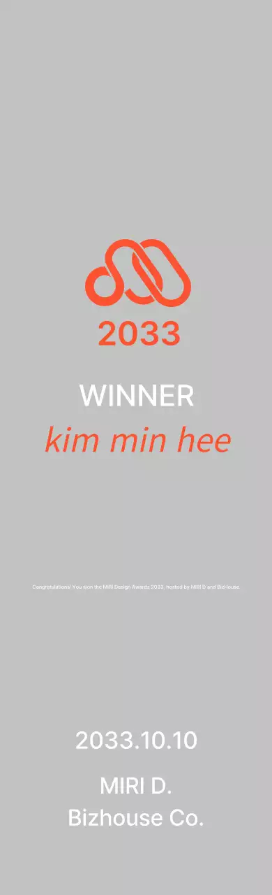 Sertifikat penghargaan Grey Simple