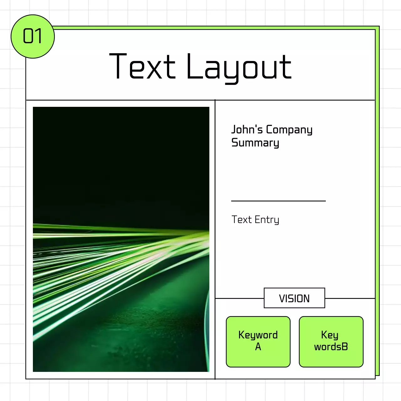 Modelo de negócio moderno verde Instagram Carousel
