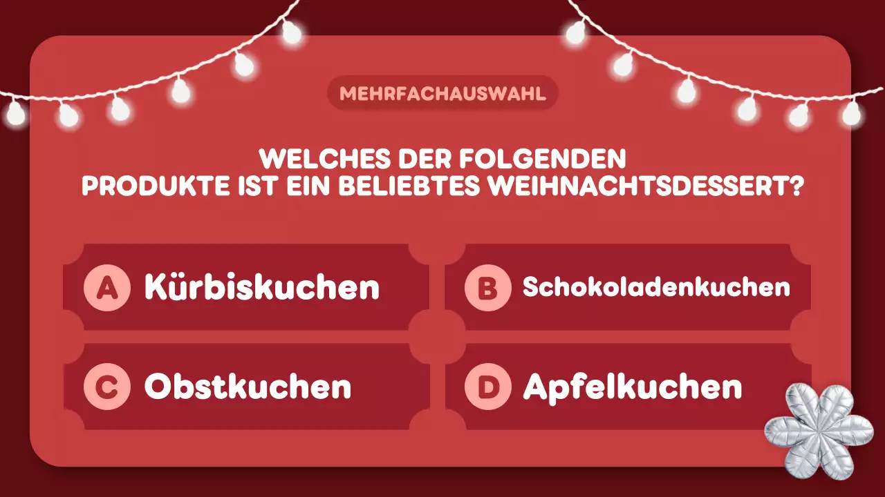 rot trendy weihnachten quiz layout