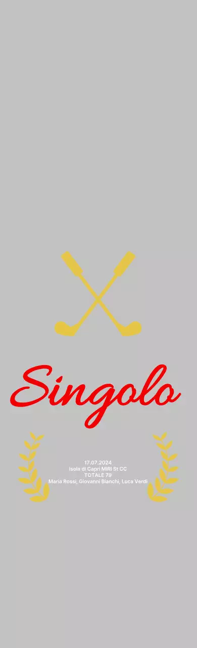 Targa da golf semplice