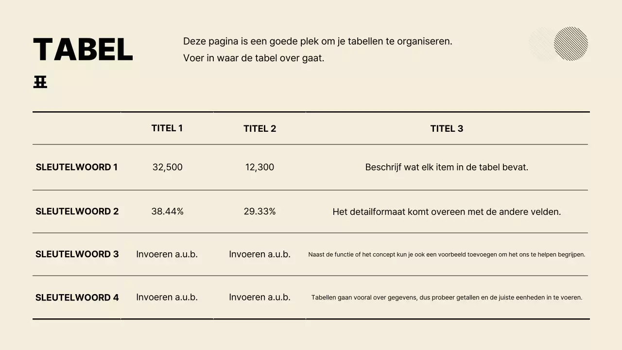 Beige minimalistische presentatie uitgelegd