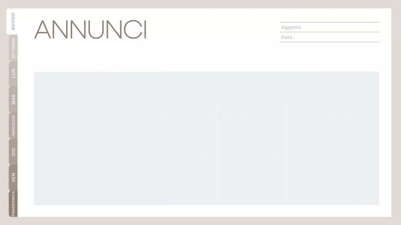 agenda di classe minimalista beige