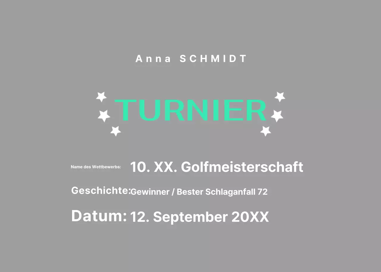 Green Simple Golf-Plakette