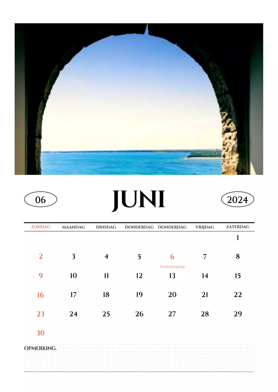 Eenvoudige stijl muurkalender met zwart-wit emotionele reisfotografie concept