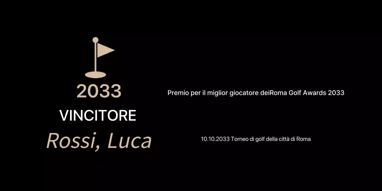 Elenco dei golfisti Black Classic