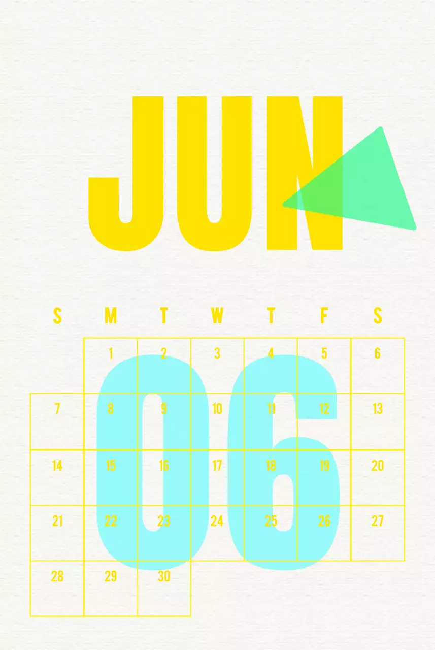 파랑 빈티지 달력 기념