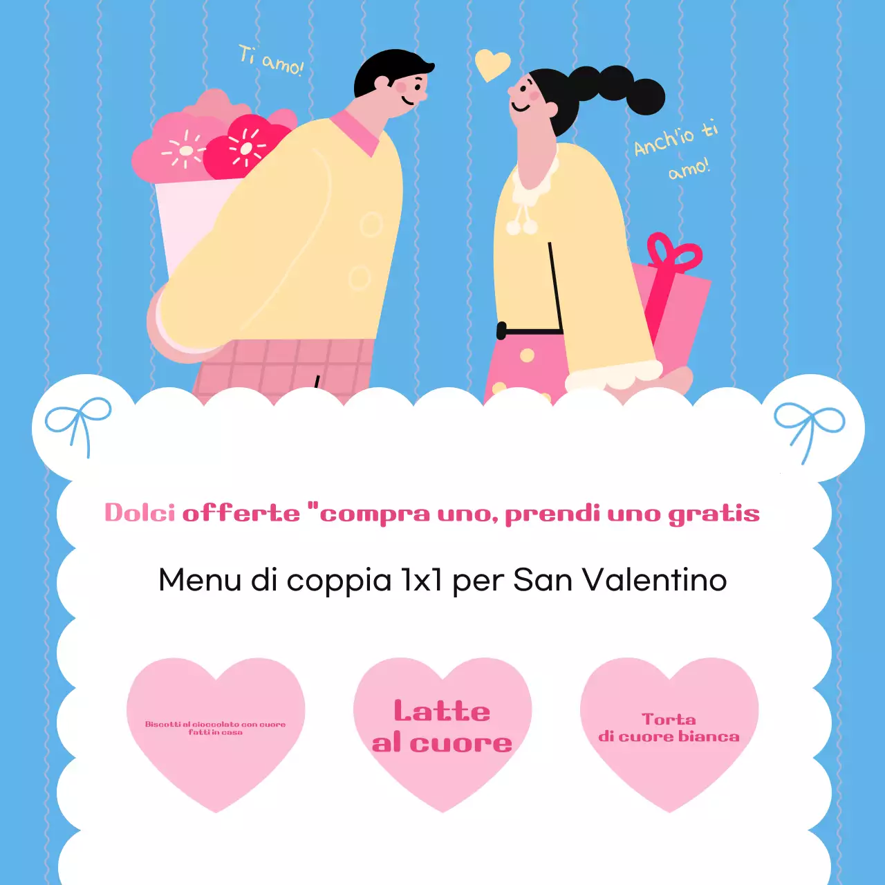 Promozione dell'evento in azzurro