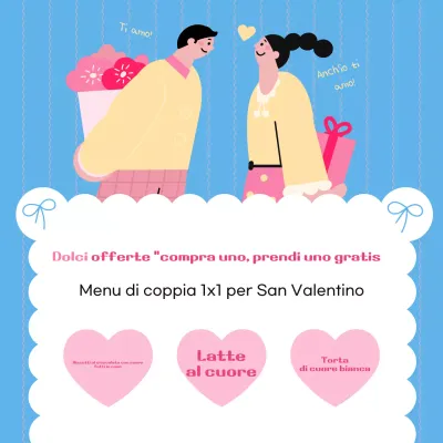 Promozione dell'evento in azzurro