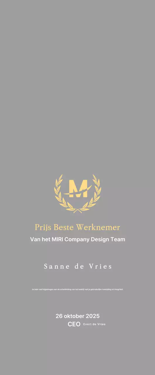 Nette plaquette met lauweren