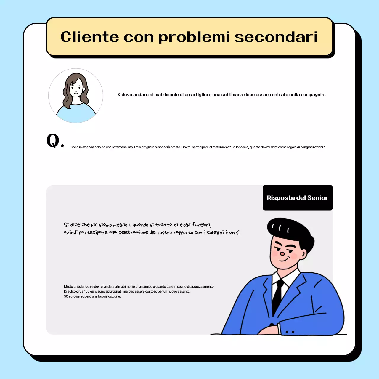 Tweet gag cartoon di colore azzurro