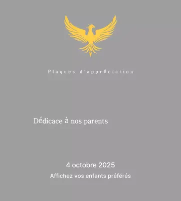 Trophée classique de tournoi de golf avec décoration phénix colorée