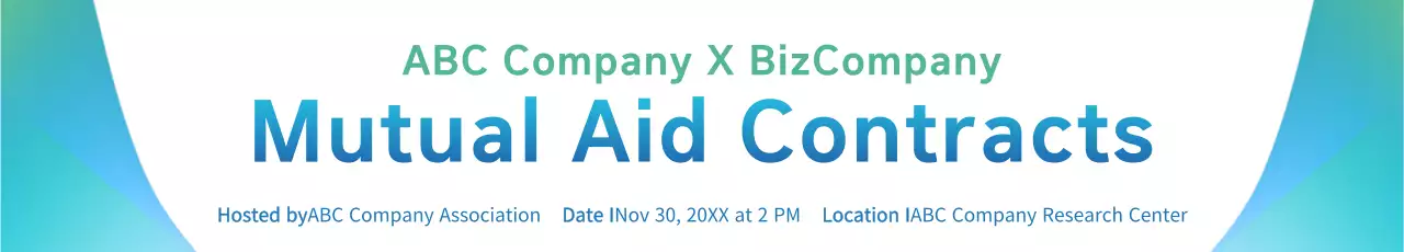 Banner de evento empresarial moderno azul