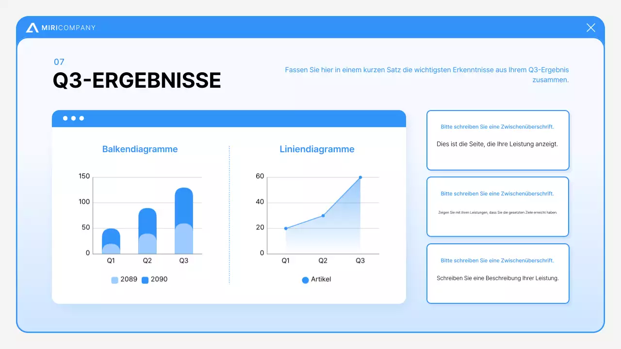 Analyse der blauen modernen Berichte