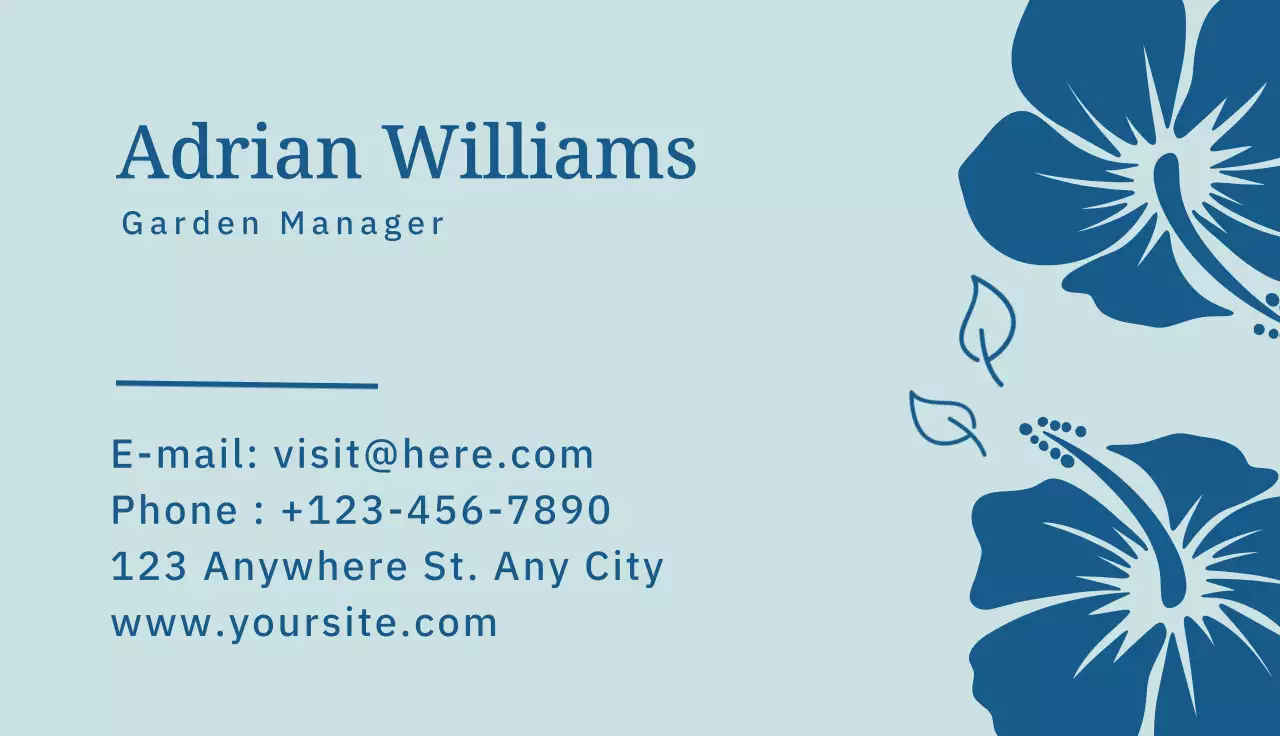 Blue Minimal Business Card