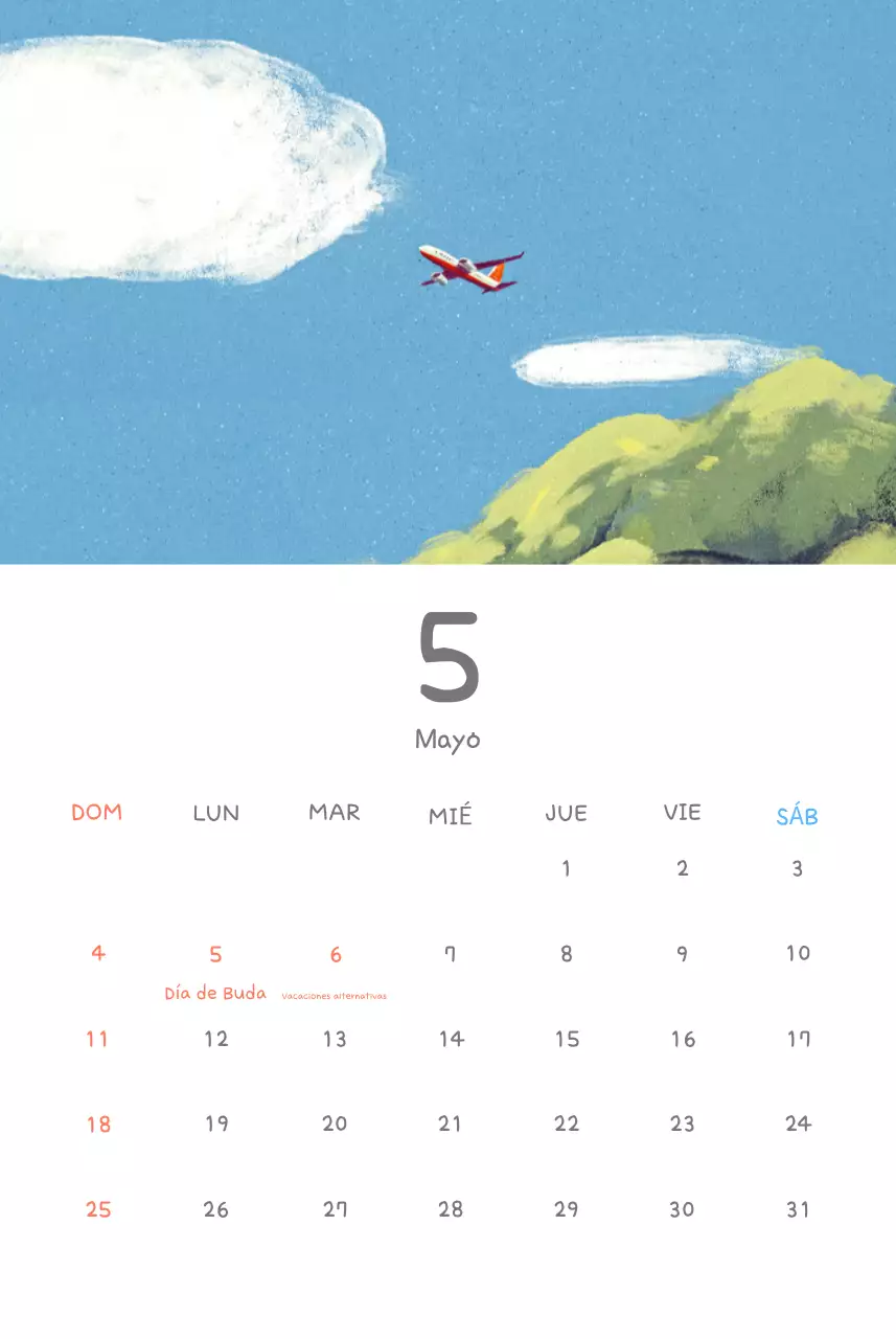 Simpáticos calendarios con adorables ilustraciones