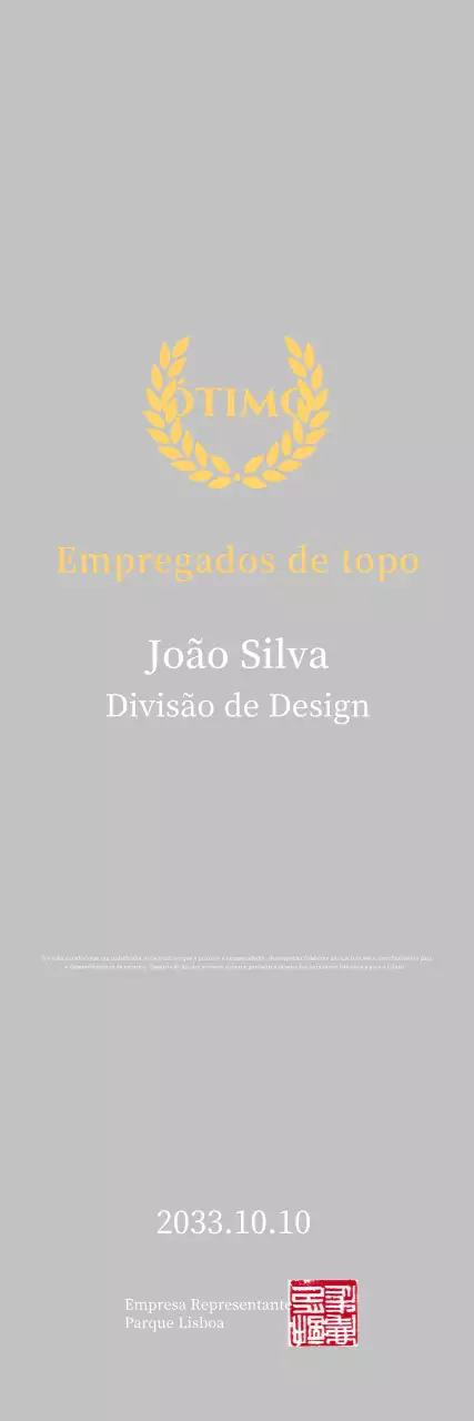 Placa de listagem simples amarela