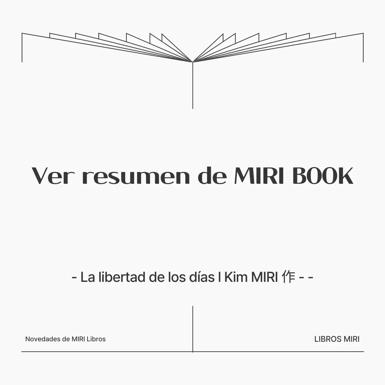 Un sencillo post de resumen del libro en blanco y negro