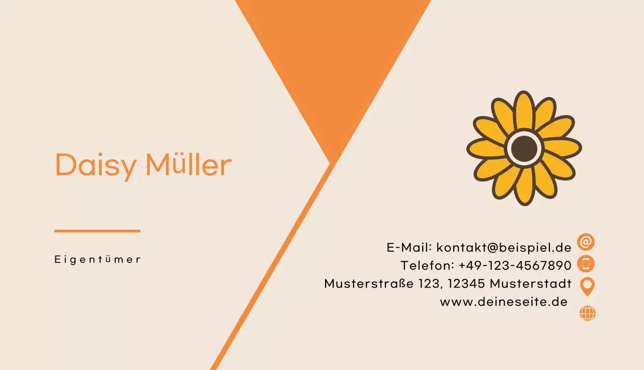 orange moderne Visitenkarte