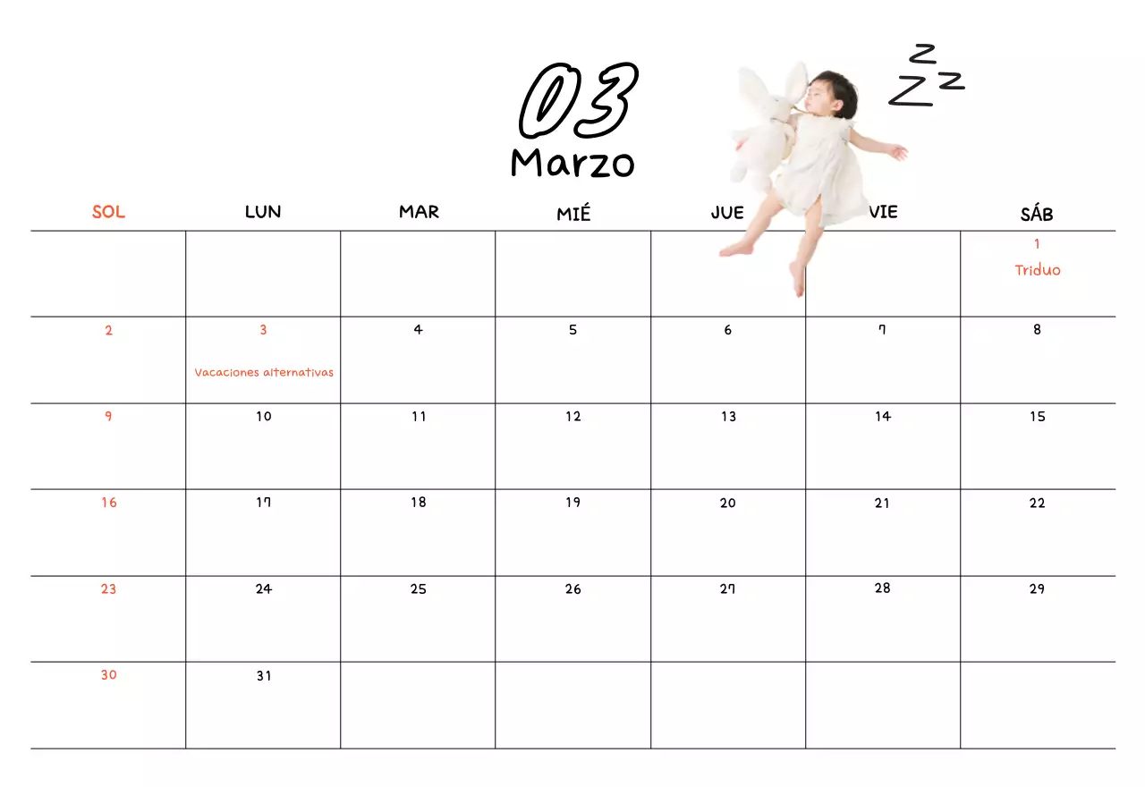 Calendario amarillo de Año Nuevo