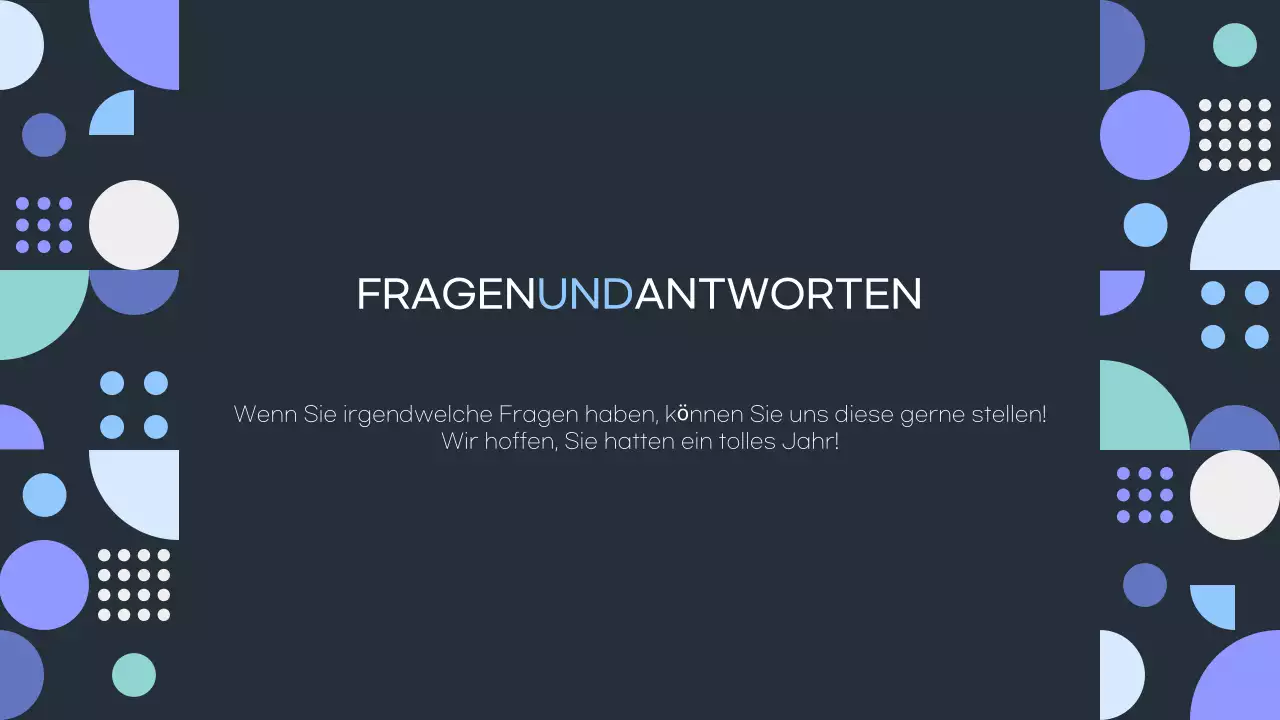 Das Ende des Jahres in blau modern feiern