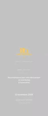 Plaque d'appréciation or Neat