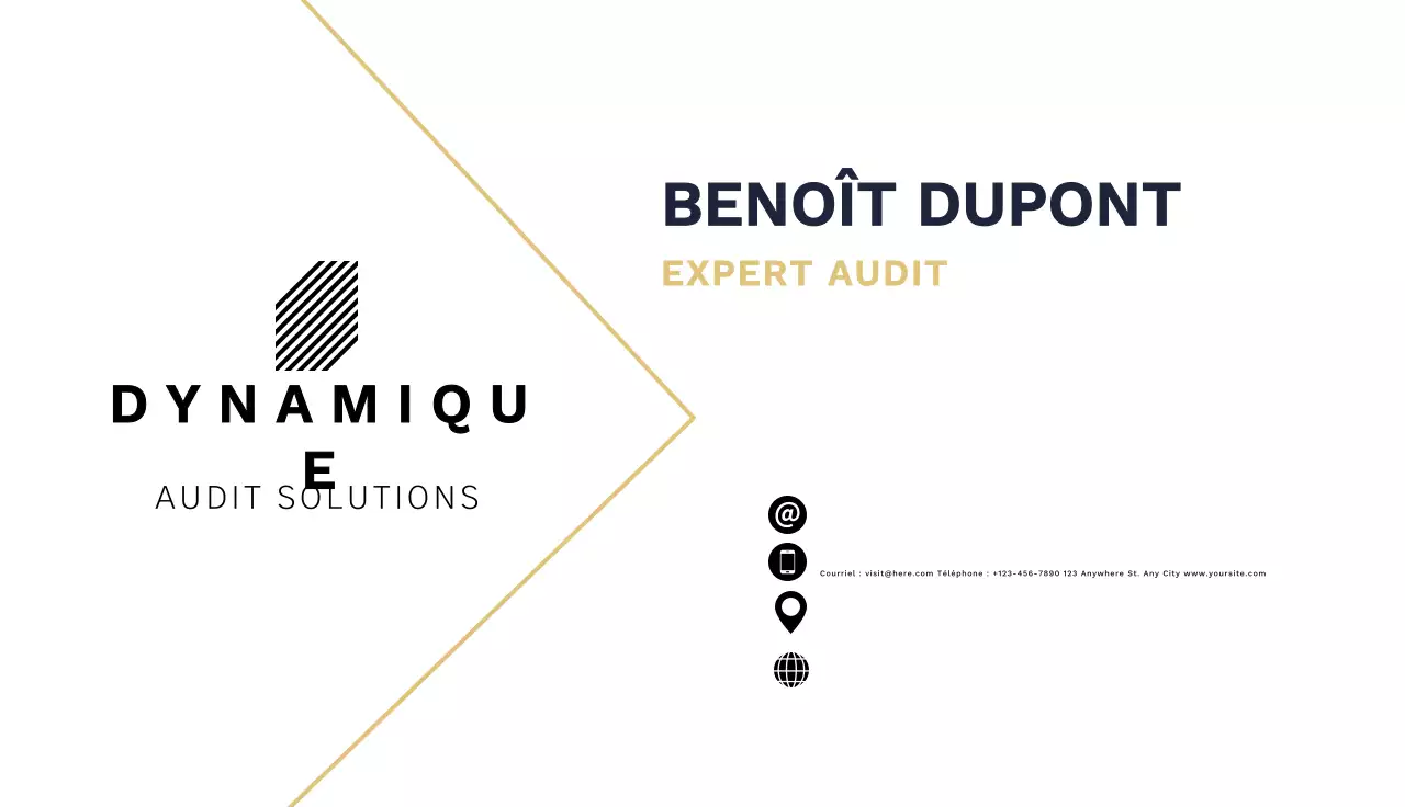 carte de visite moderne blanche