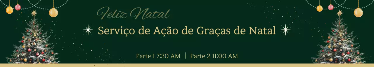 Promover serviços tradicionais de Natal em bege e verde