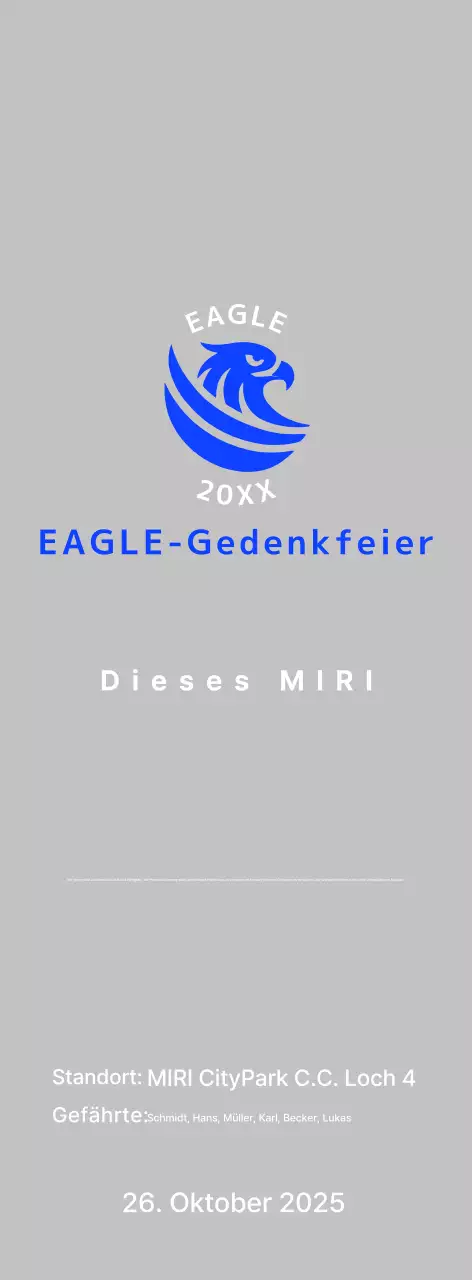 Blaue Basic-Golf-Gedenkmünze