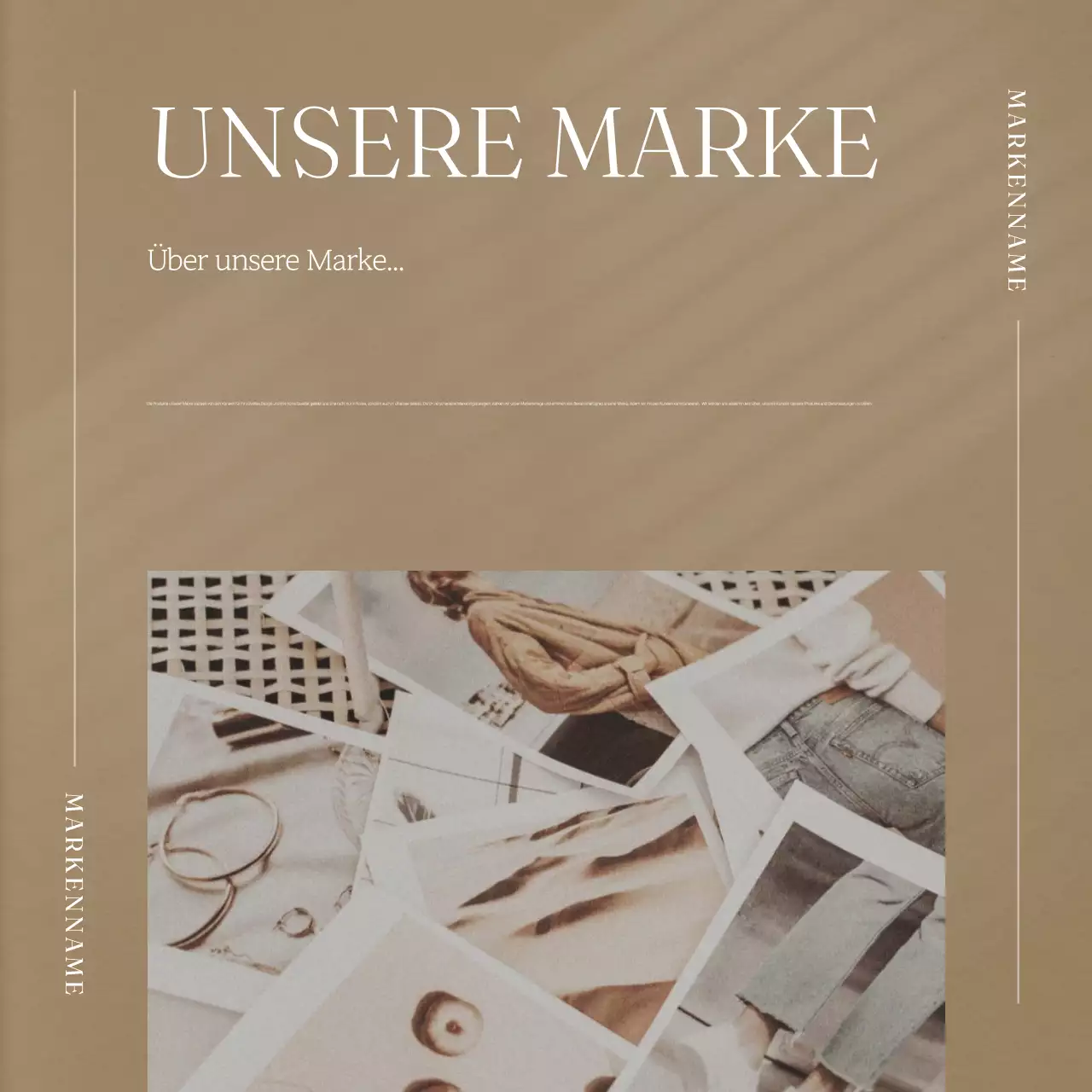 Werbung für eine moderne Herbstmarke in Braun