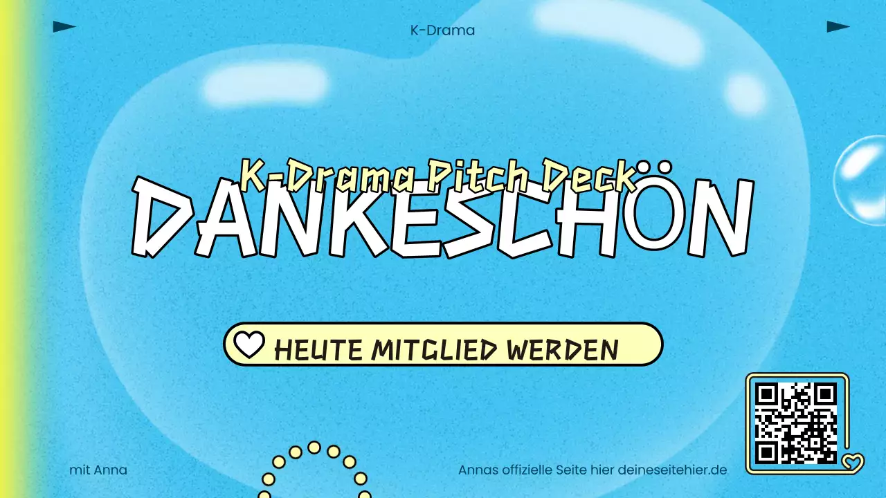 blau trendy K-drama pitch deck