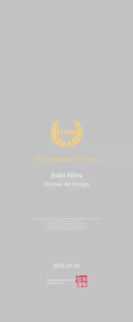Placa de listagem simples amarela