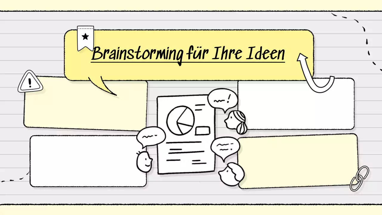 gelber Leitfaden für modernes Brainstorming
