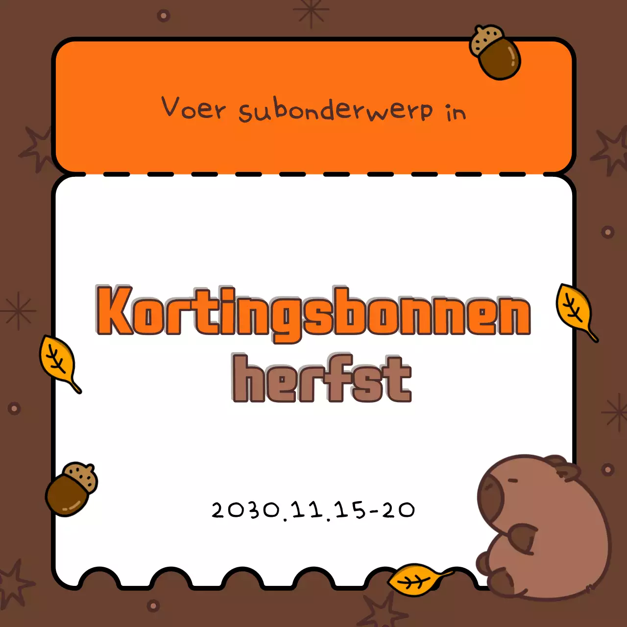 Herfsttooi in bruin en oranje