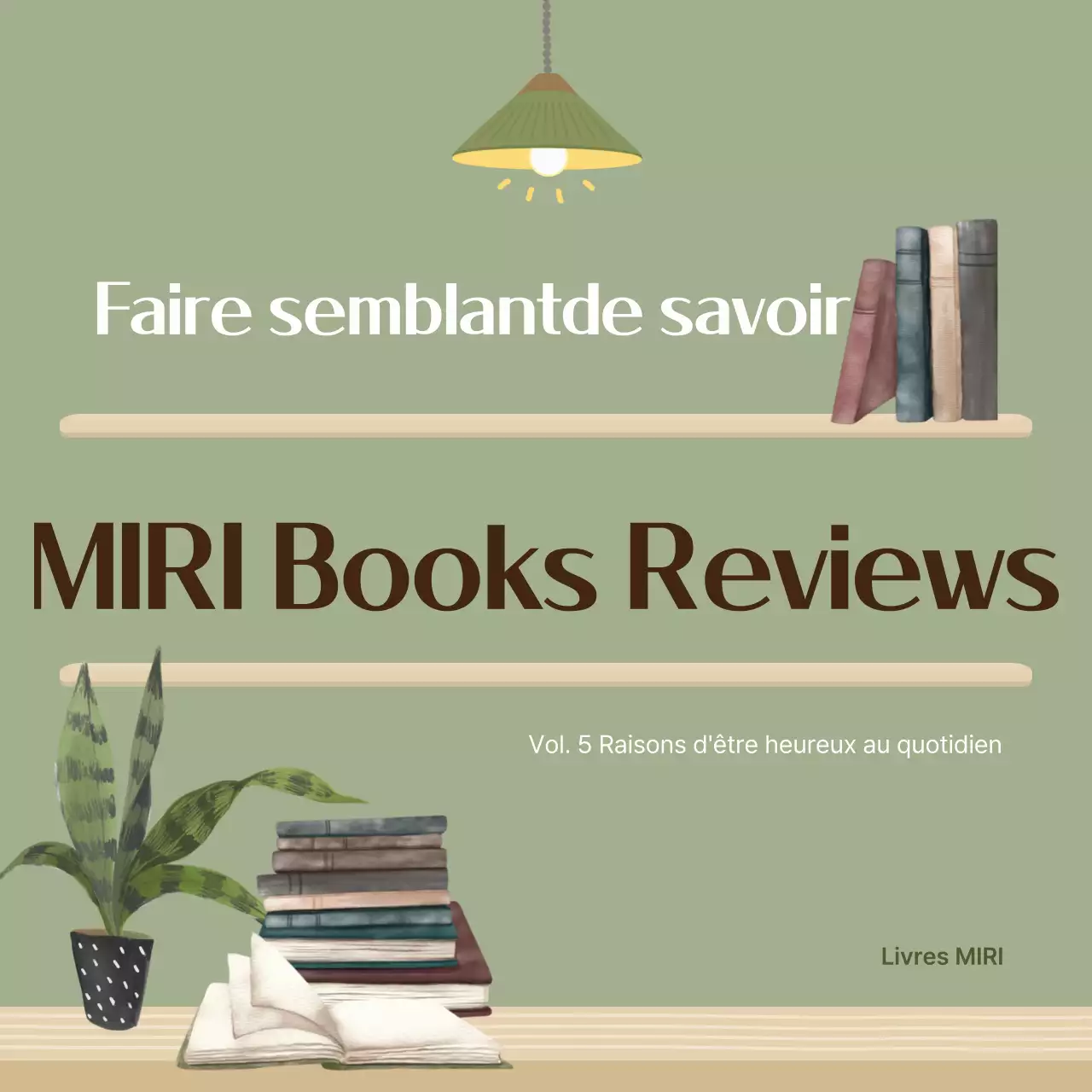 Un poste de résumé de livre épuré en kaki et beige