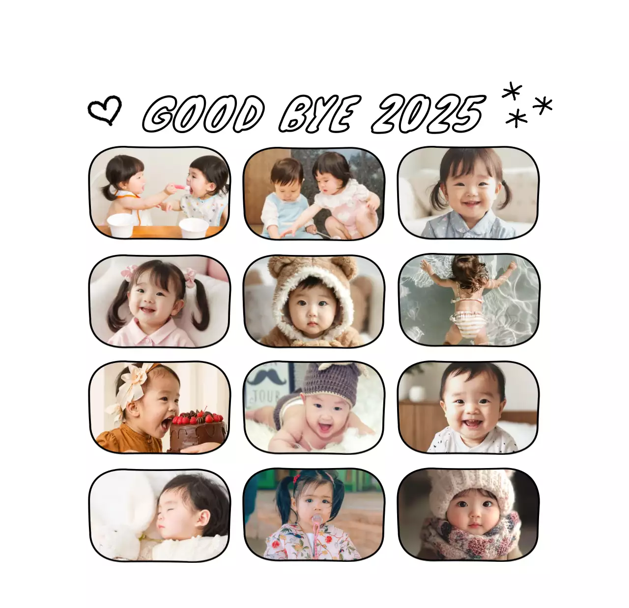 Kalender Tahun Baru berwarna putih yang nyaman