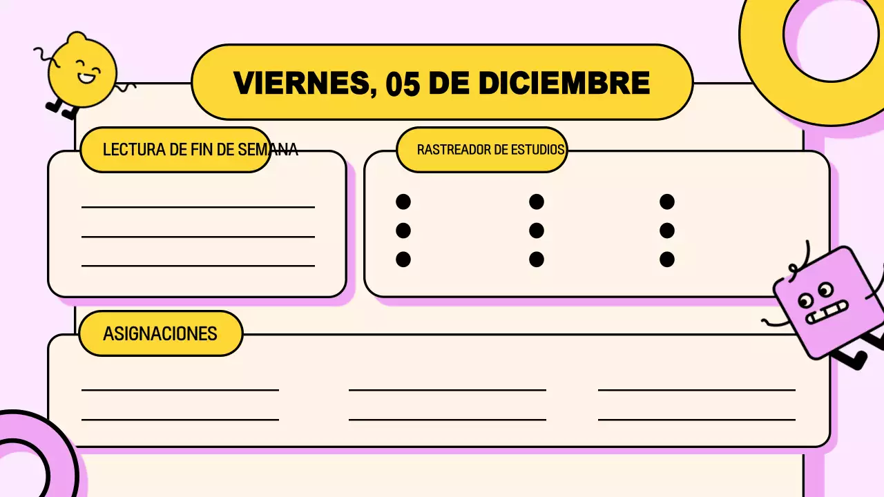 Pink Yellow Playful Class Agenda Presentación