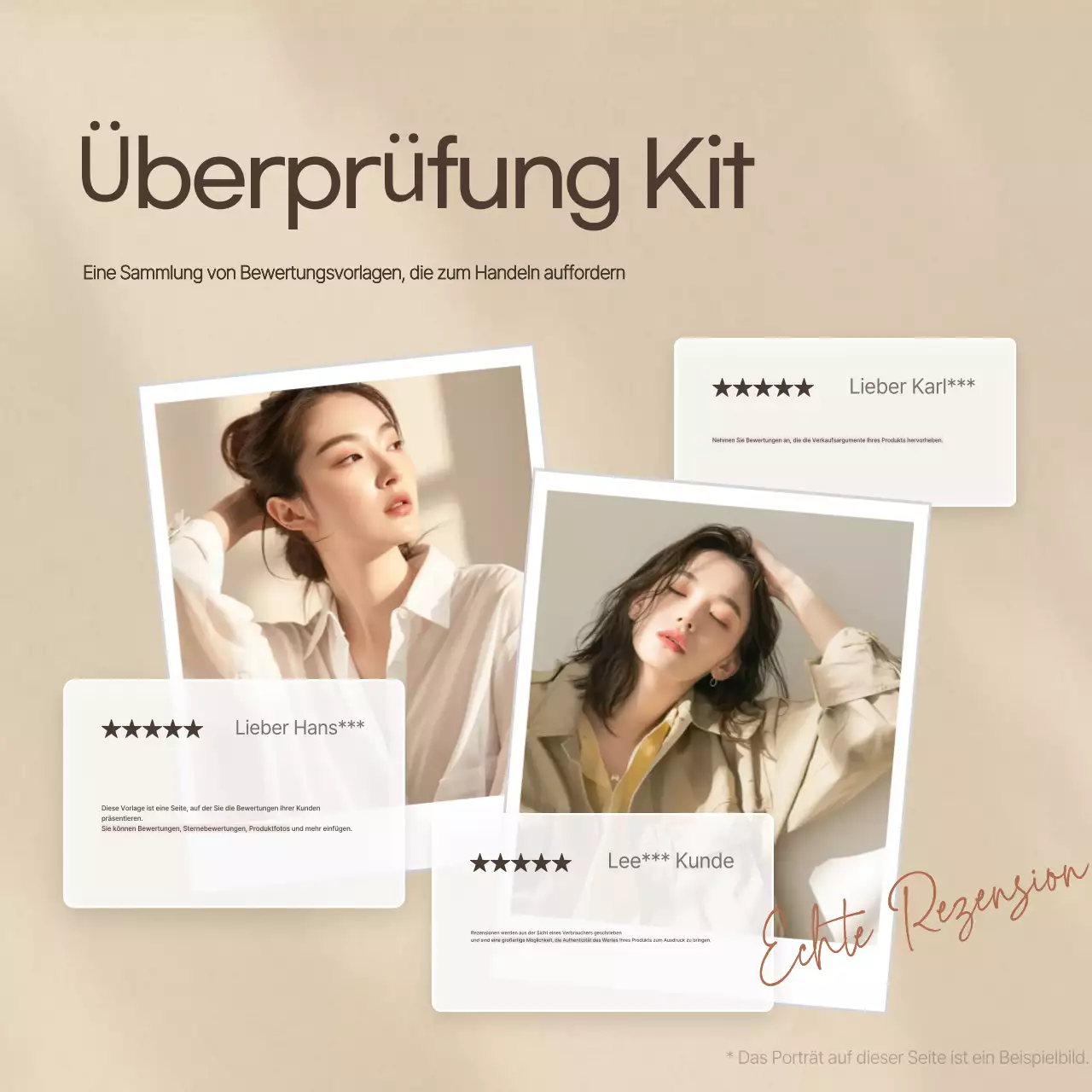 Minimalistische markenartikel vorlage anzeigen in beige