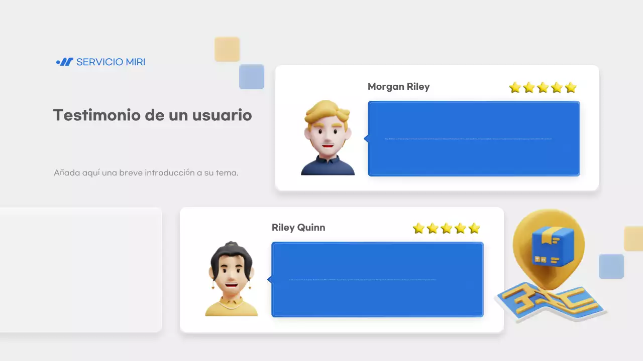 anuncio de entrega blue modern