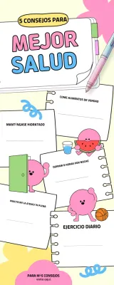 Pastel Consejos para un estilo de vida saludable