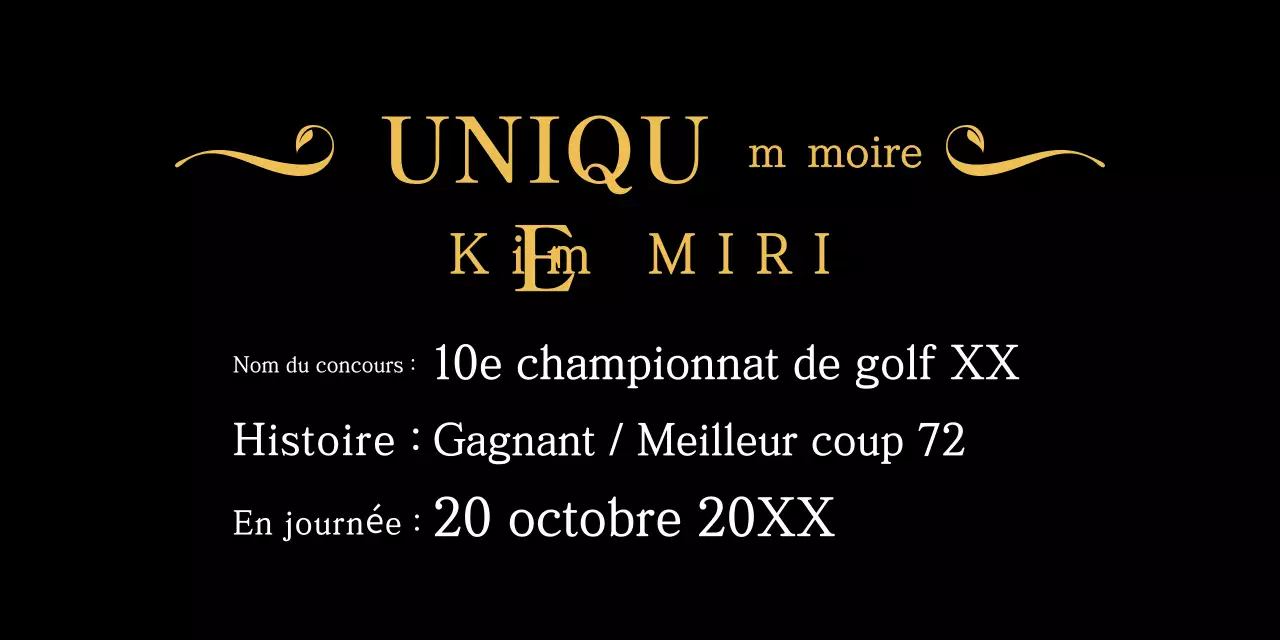 Plaque de golf Gold Classic