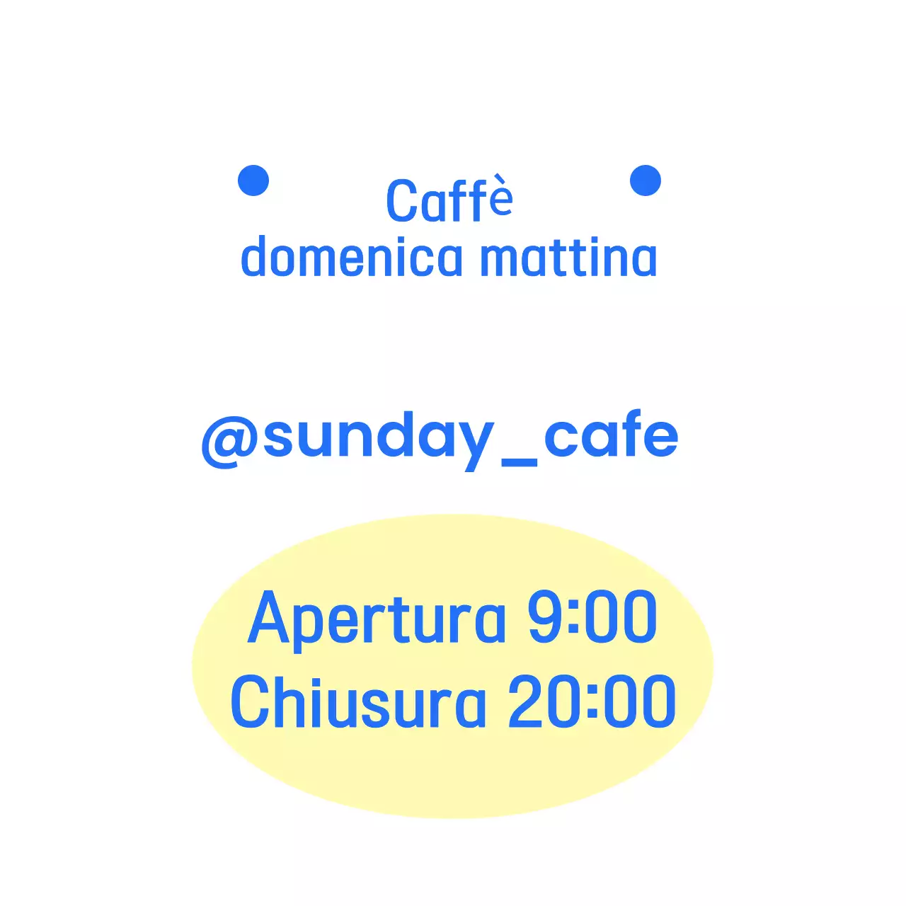 Logo del caffè semplice blu