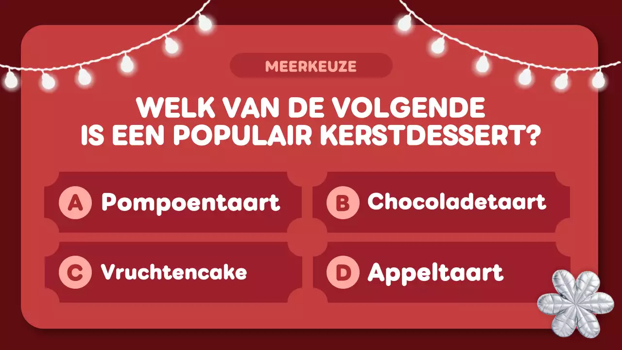 rood trendy kerst quiz layout