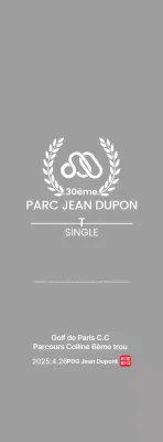 Trophée de golf avec feuille de laurier et logo de l'entreprise