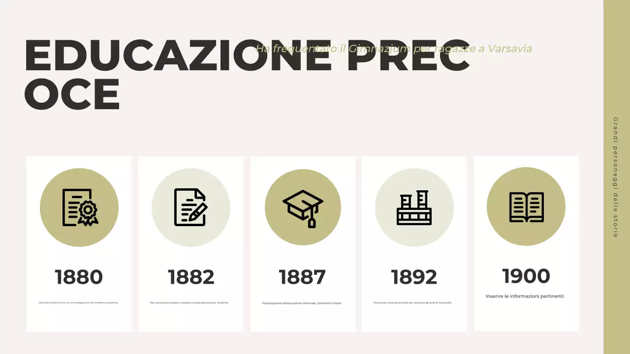 presentazione della storia classica grigia