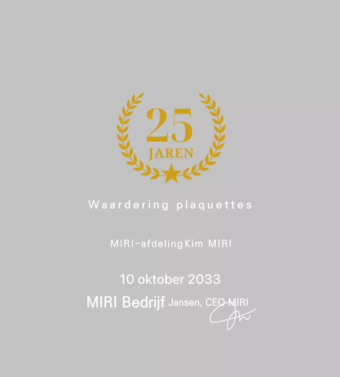 Eenvoudige gedenkplaat