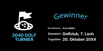 Hellblaue einfache Golfturnierliste