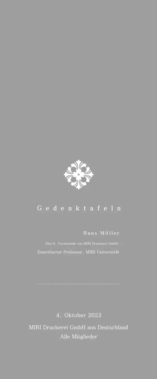 Klassische Auftragstafel mit Muster