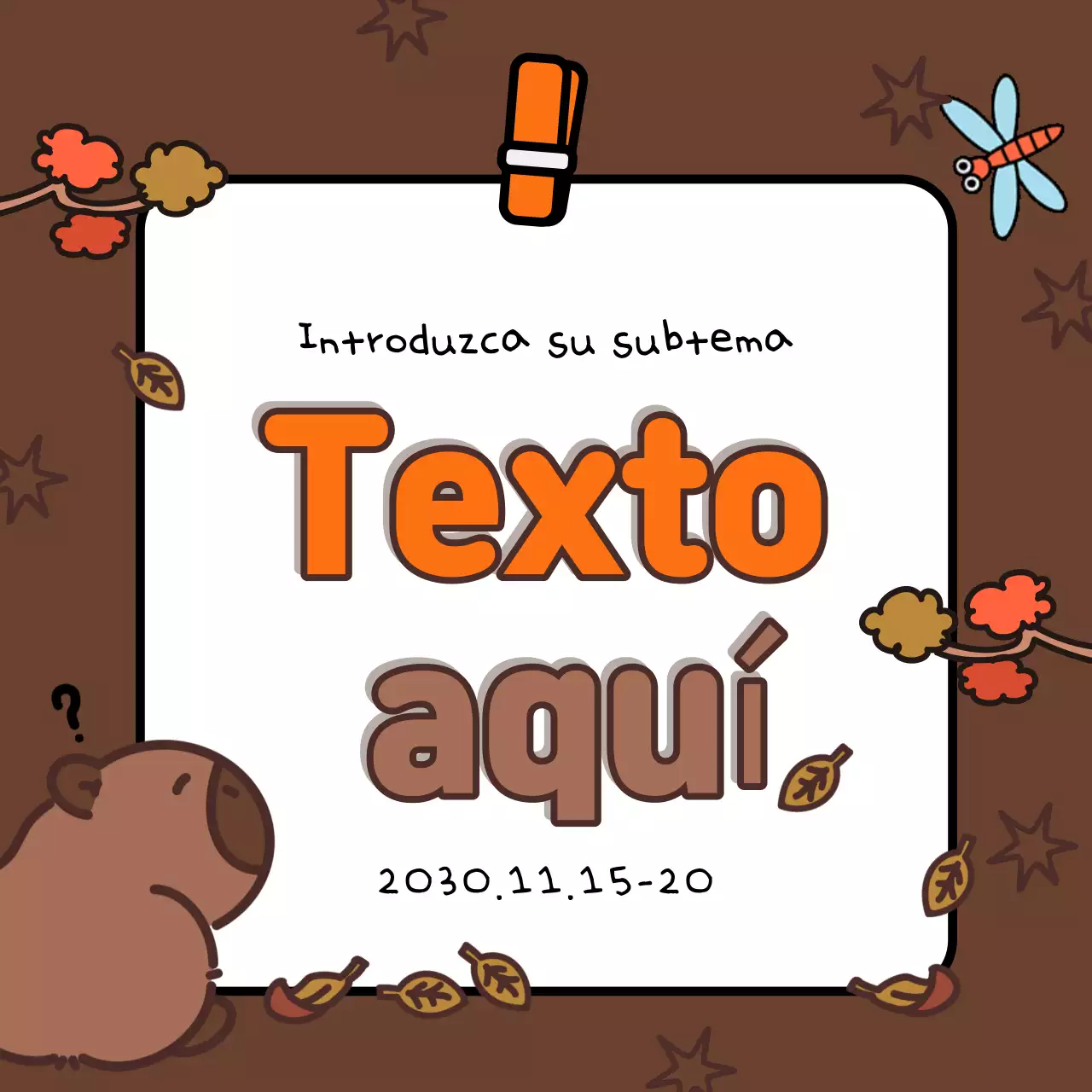 Cubierta otoñal en marrones y naranjas