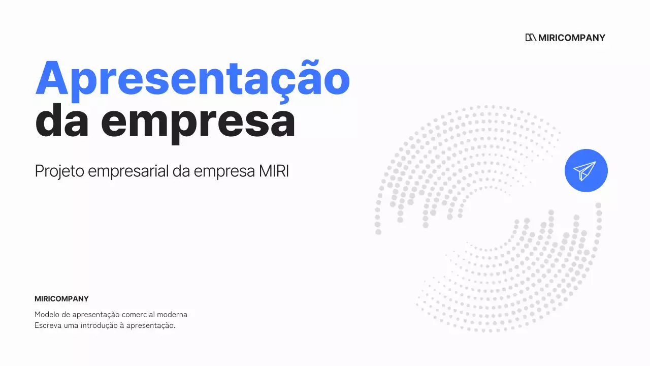 Um plano de negócios simples em branco e azul